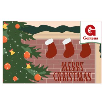 Fireplace Merry Christmas - Gift Card