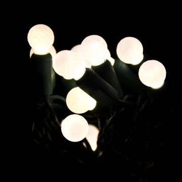 Gabriel Lights® LED G12 Facet Frost Warm White String Lights
