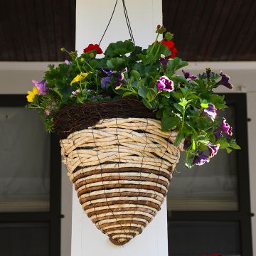 14&quot; Hanging Basket Natural Cone Basket