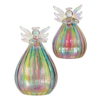 Evergreen Memorial LED Glass Angel Table Decor