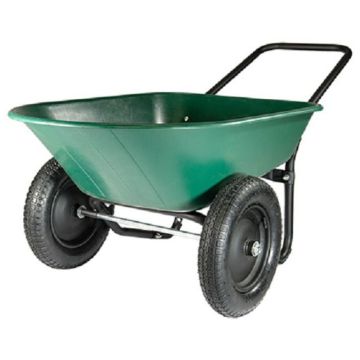 Green Thumb 70008 2 Wheel Poly Wheelbarrow