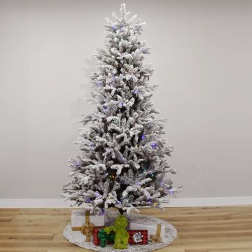 Snowy Lusten Fir with Sparkle LEDs, Gabriel Tree® Artificial Christmas Tree