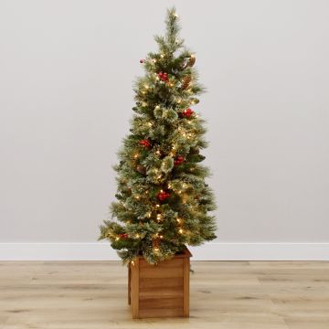 Minnesota Waukenabo Willow Entry Tree with Clear Incandescent T5s, Gabriel Tree® Artificial Christmas Tree