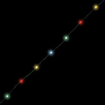Holiday Bright Lights Battery Operated Big Seed Micro Lights 100 light count LED Multi with Green Cord