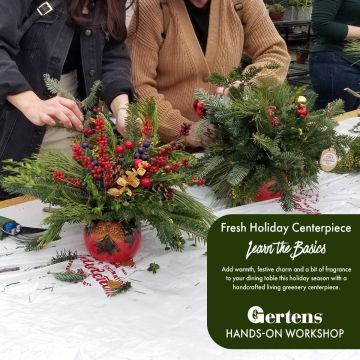 Create a Fresh Holiday Centerpiece | Tuesday November 25th 5:30pm