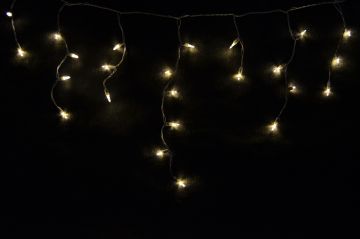 LED Traditional Mini (T5) Warm White Icicle Lights, 70 Light Set