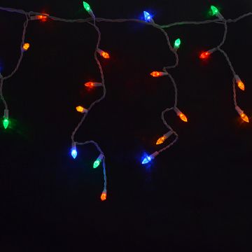 HOLIDAY WONDERLAND LED C3 Icicle Lights Multi-Colored