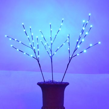 Gabriel Lights® LED Twigs 60 Blue Steady Lights on Brown Branches, 3 pack