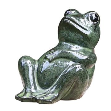 BORDER CONCEPTS Garden Menagerie Frog 'Relaxing' Green