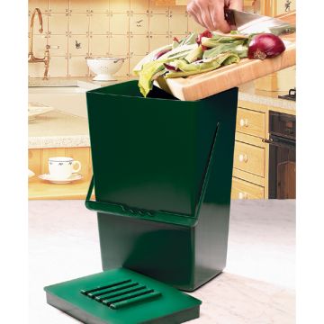 Bosmere, Odor Free Plastic Kitchen Compost Caddy, 2.3 Gallon