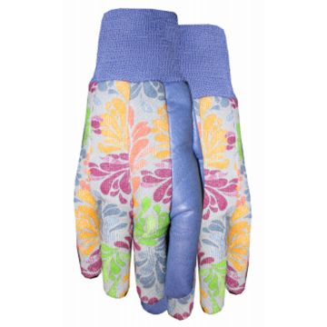 Ladies Periwinkle Knit Jersey Gloves, Large