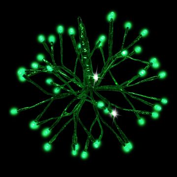 Holiday Bright Lights LED Shimmer Sphere Green 12IN