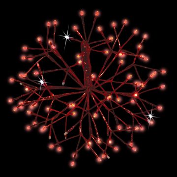 Holiday Bright Lights LED 3D Shimmer Sphere Red 16IN