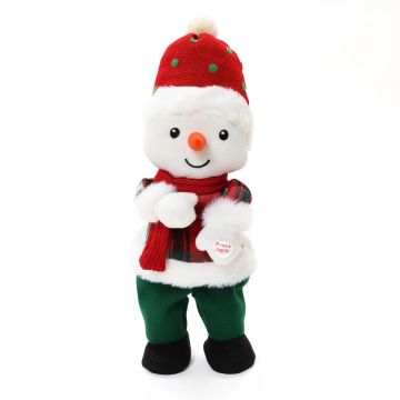 Glenhaven Home & Holiday Hi-Vibrant LED Lighted, Motion and Singing 16" Snowman