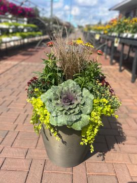 Crescent Planter Fall Arrangement