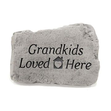 Massarelli's Garden Greeting Stone "Grandkids Loved Here"