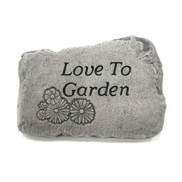 Massarelli's Garden Greeting Stone "Love To Garden"