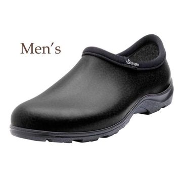 Men's Garden Shoes Leather Black - Sloggers