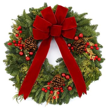 'Mixed Noble' Traditional Wreath