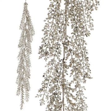 Regency Garland Glitter & Sequin Artemisia Platinum 48IN