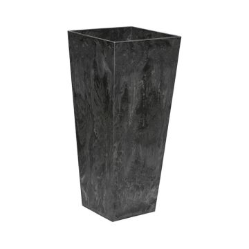 Novelty Tall Square Ella Planter, Black