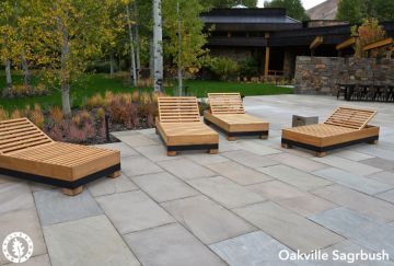 Oakville Sagebrush Gauged Rectangular Pavers, Natural Stone, Various Sizes