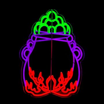 LUXE 3D Neon Halloween Cauldron