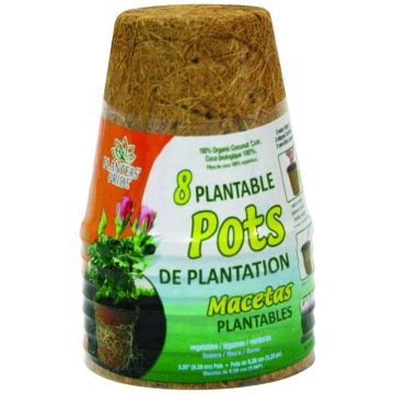 Plant Best 3.25" Biodegradable Coconut Coir Pot, 8 Pack