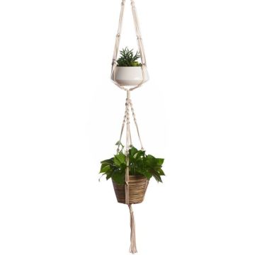 Plant Hanger, 2 Tier Woven, 60"