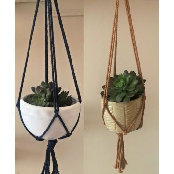 Plant Hanger, Cotton Mini Hanger, Multiple Colors, 18"