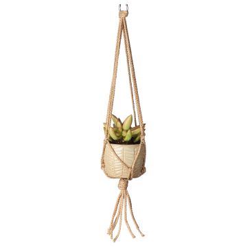 Plant Hanger, Macrame Mini Tan, 18"