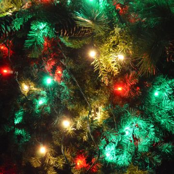 Gabriel Lights® LED 5mm Wide Angle Green Red & Warm White String Lights