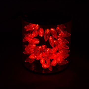 Holiday Bright Lights LED C9 Facet Red 75 Lights Green Cord 74FT