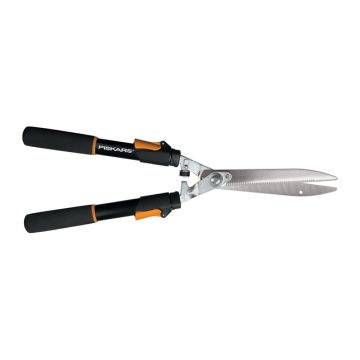 Fiskars® Power-Lever® Serrated Steel Blade Hedge Shears with Extendable Handles