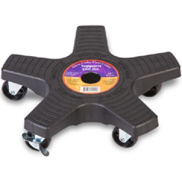 Down Under® Lock-able 5 Wheel Plant Caddie Black 14 inches