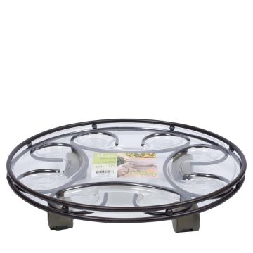 Plastec The Saucer Caddy Deluxe, Rust