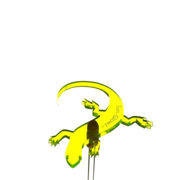 Sun Glowz Mini Green Fluorescent Gecko, 12" Tall