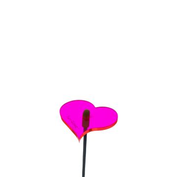 Sun Glowz Mini Pink Fluorescent Heart , 12" Tall