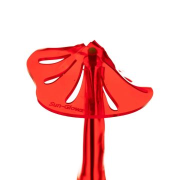 Sun-Glowz Red Mushroom with Teardrop Hole