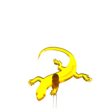 Sun Glowz Mini Yellow Fluorescent Gecko, 12" Tall