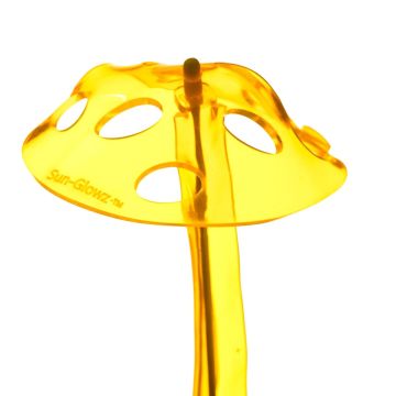 Sun-Glowz Yellow Mushroom with Round Holes