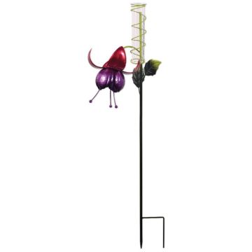 Sunset Vista Designs, Glass Gardens Fuchsia Rain Gauge