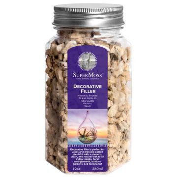 SuperMoss Decorative Gravel River, Natural, 12oz Jar