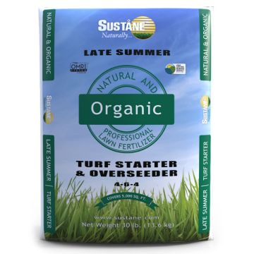 Sustane Late Summer Turf Starter & Overseeder 4-6-4 Fertilizer - 30 lbs.