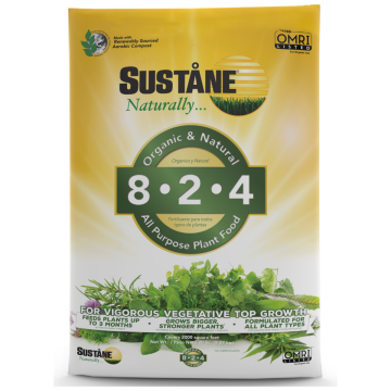 Sustane 8-2-4 All Natural Fertilizer, 20 lbs