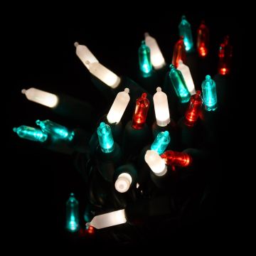 Gabriel Lights® LED T5 Green, Red & Frost Warm White String Lights