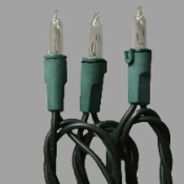 Holiday Bright LIghts, Cutaway Clear Incandescent Green Cord, 100LT/45.3FT