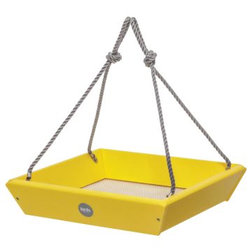 Color Pop Hanging Tray Bird Feeder, Yellow