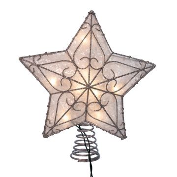 Kurt S. Adler® Capiz Metal Trimmed Star Tree Topper