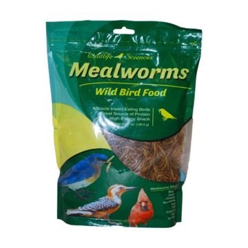 Wildlife Sciences, Mealworms Wild Bird Food, 7 oz. Bag